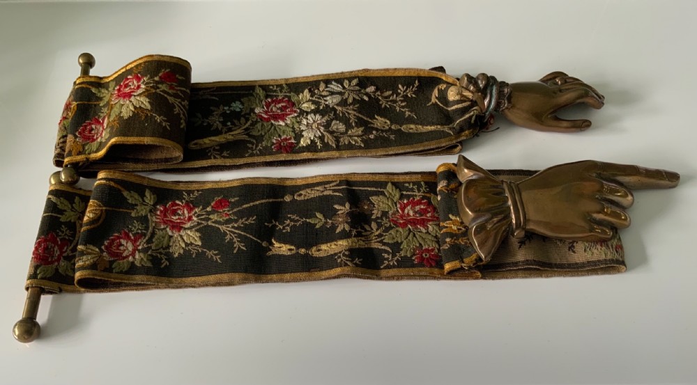 A pair of French 19th century bell pulls