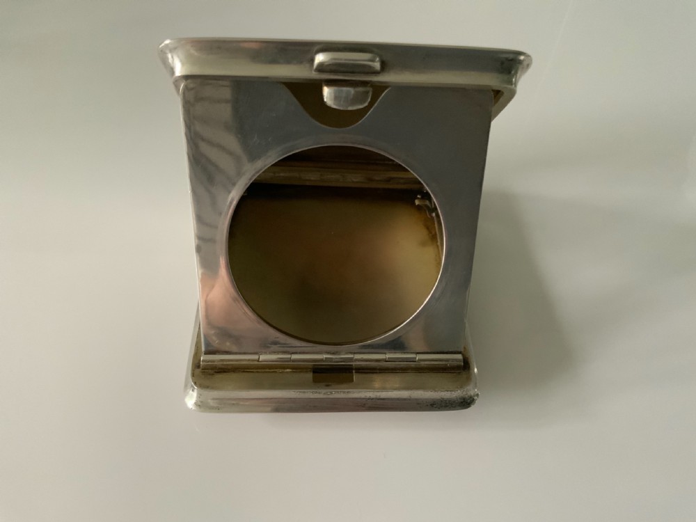 Quality silver travelling alarm case