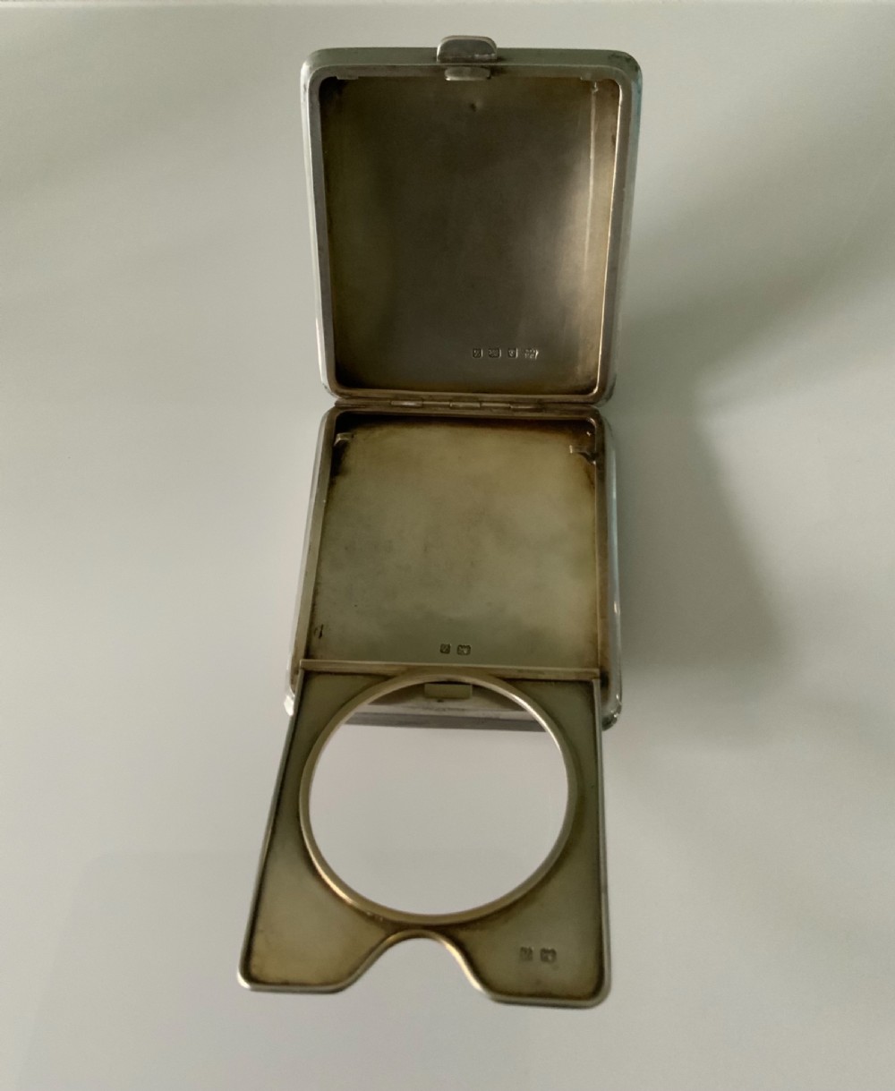 Quality silver travelling alarm case View VI