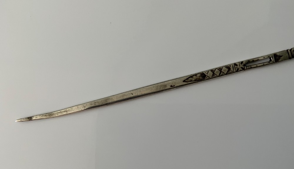 17th Century silver bodkin View III