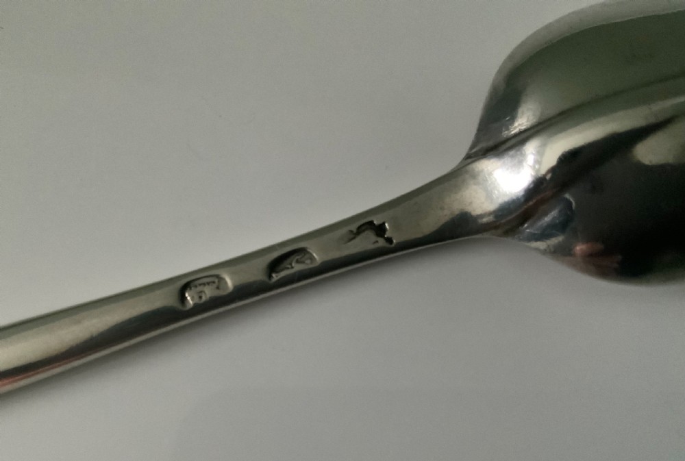 Georgian child’s silver marrow spoon View II