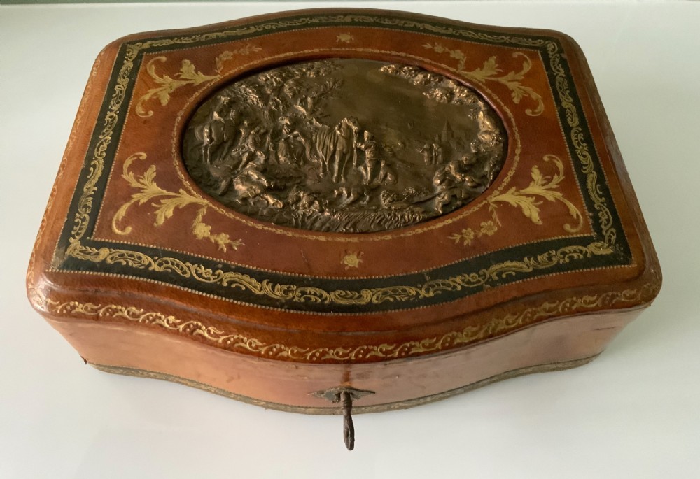 French leather box