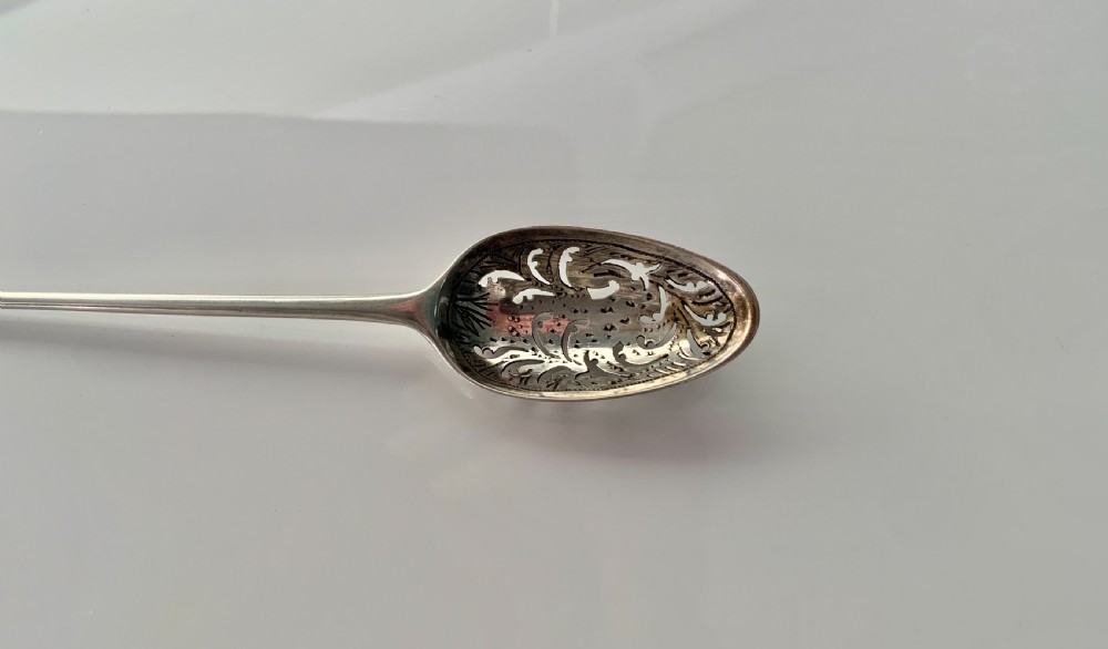 Georgian silver mote spoon View III