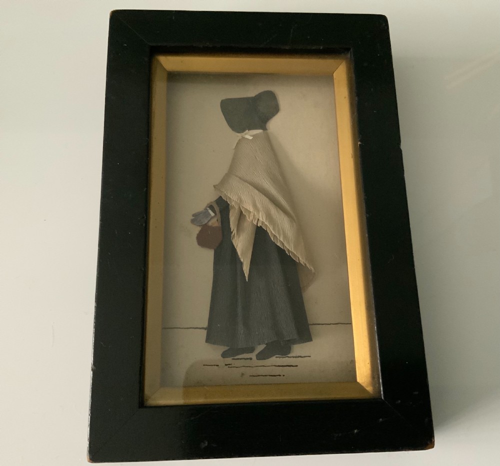 Rare Victorian crepe paper picture