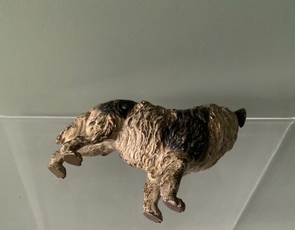 Cold painted bronze Collie View IV