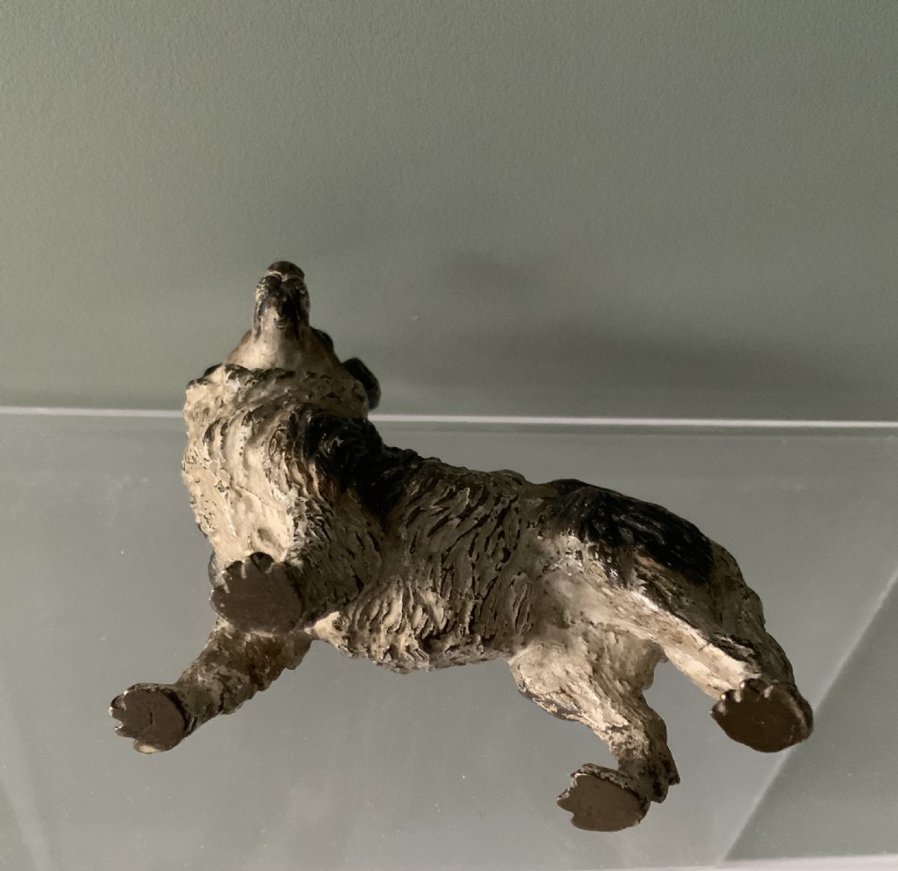 Cold painted bronze Collie View VI