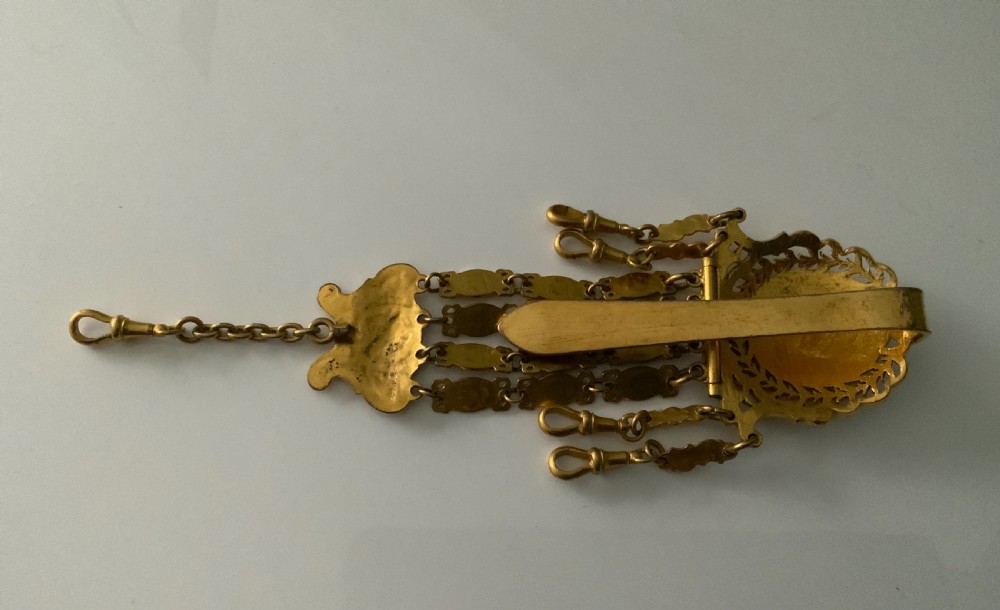 Early 19th Century gilt metal watch chatelaine View II