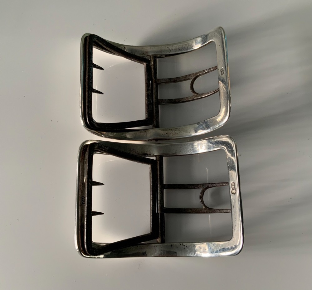 Pair of Georgian silver buckles View II