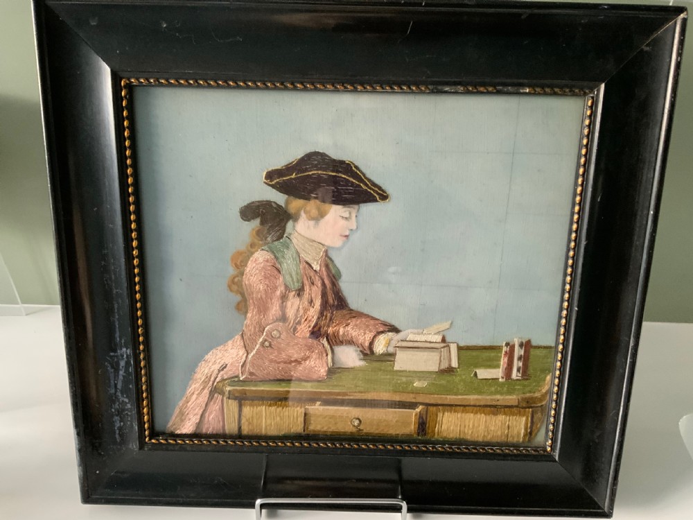 19th Century silk picture
