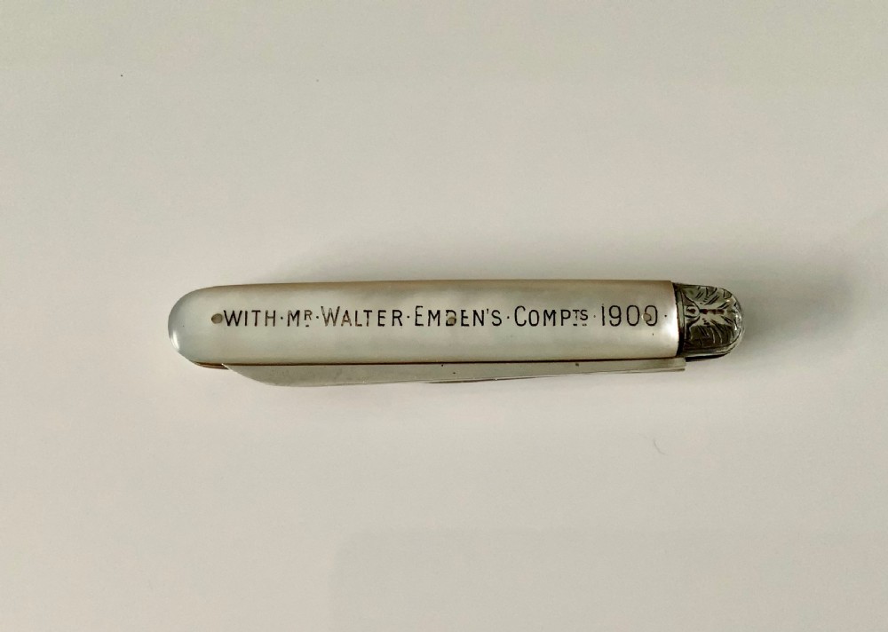 Super silver & MOP fruit knife & nutpick View II
