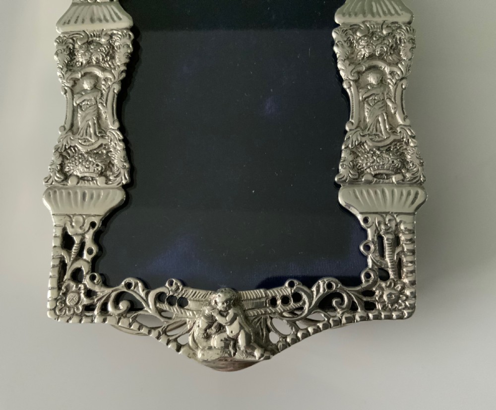 Ornate Victorian silver photograph frame View V