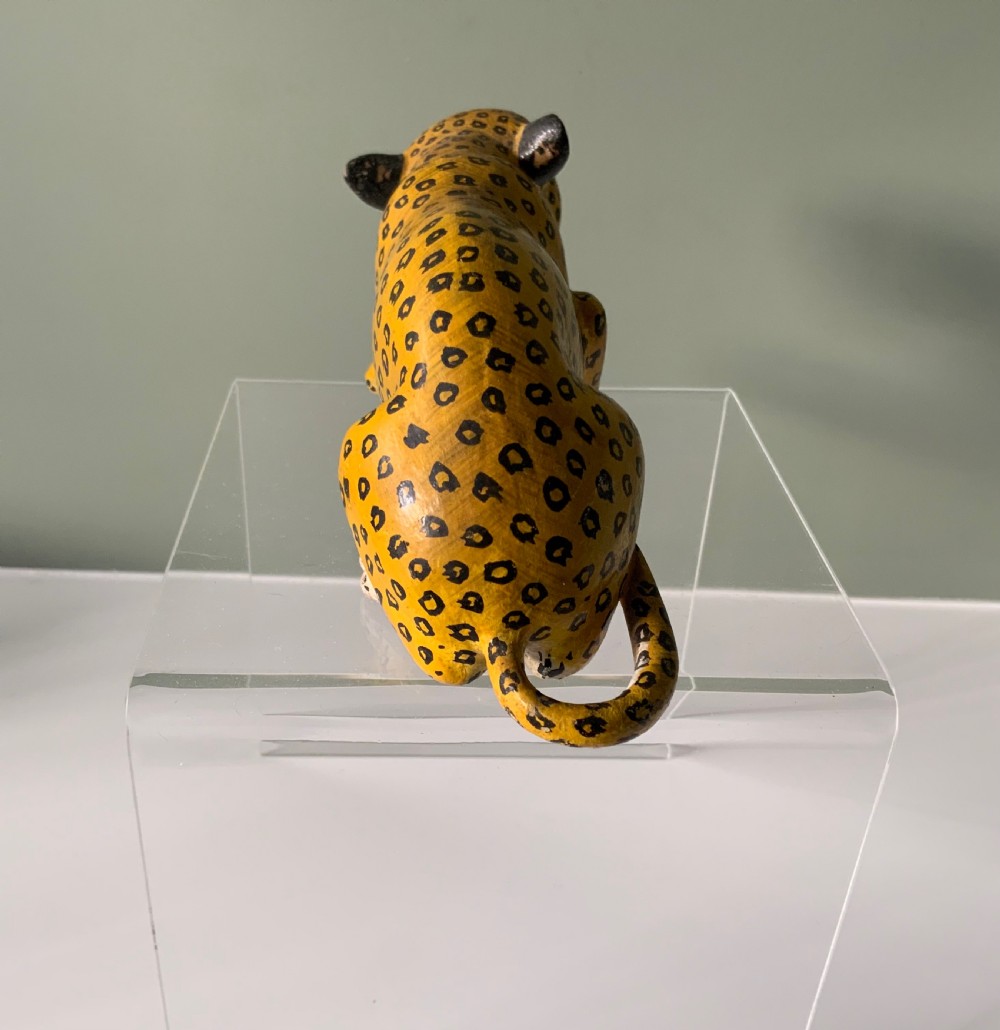 Early 20th Century Indian wooden leopard View III