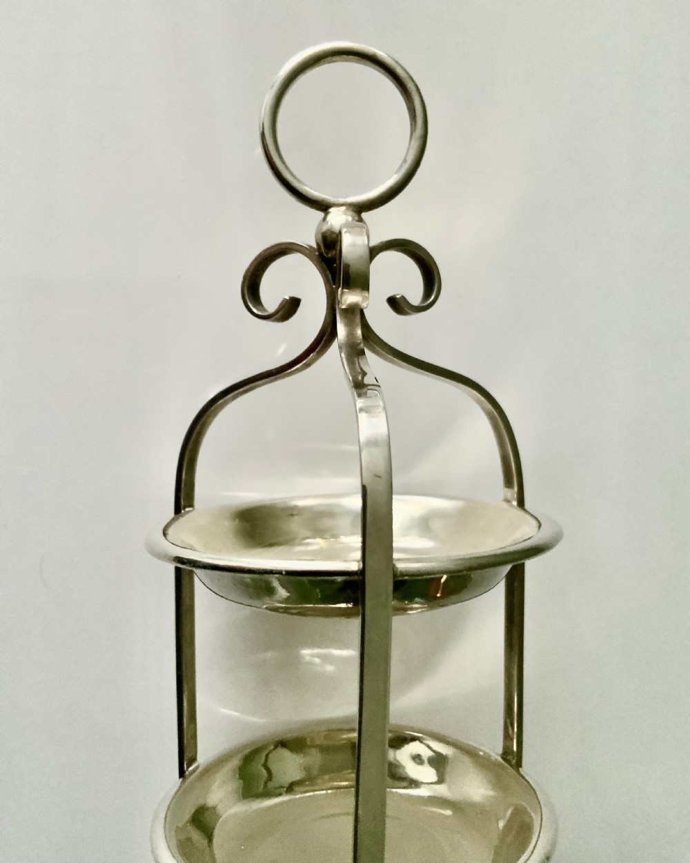 Silver tiered ring tray retailed by Kirby Beard & Sons View IV