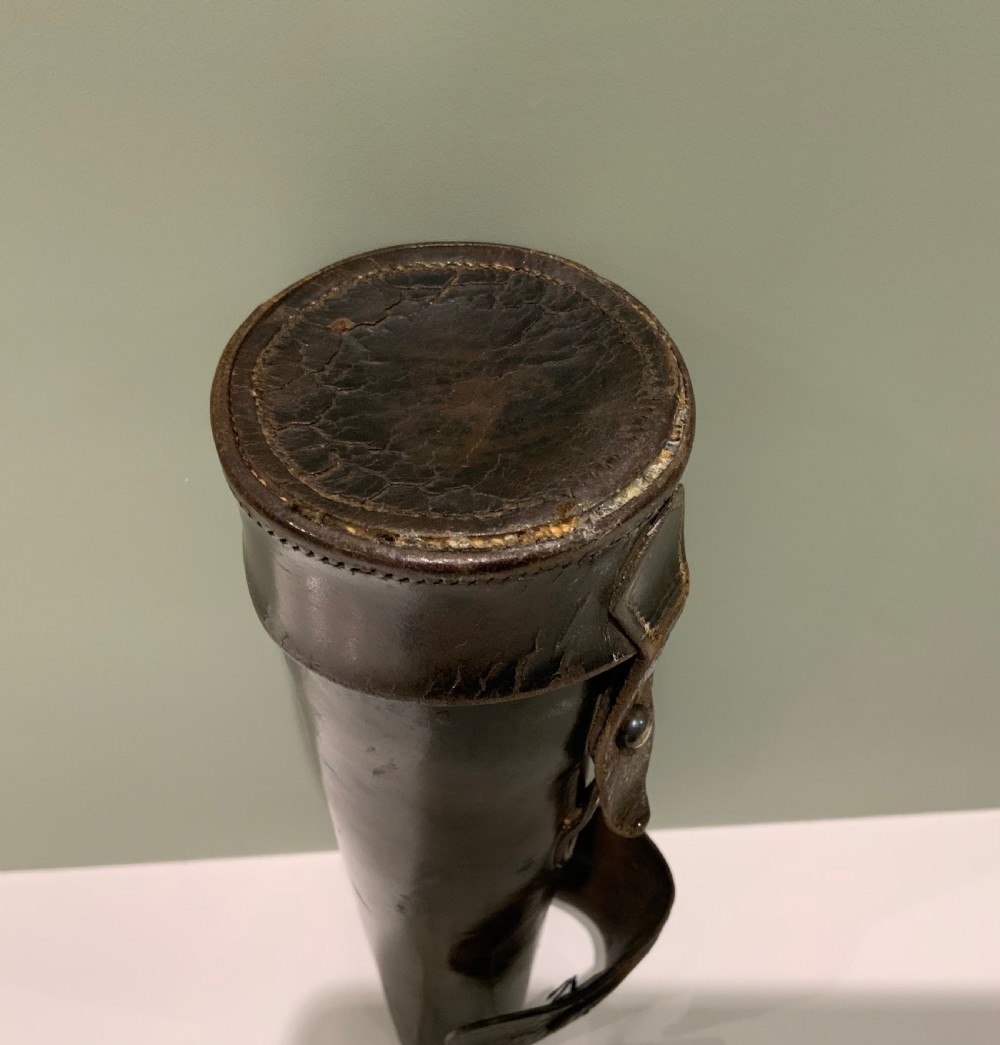 Silver topped hunting flask & case View VI