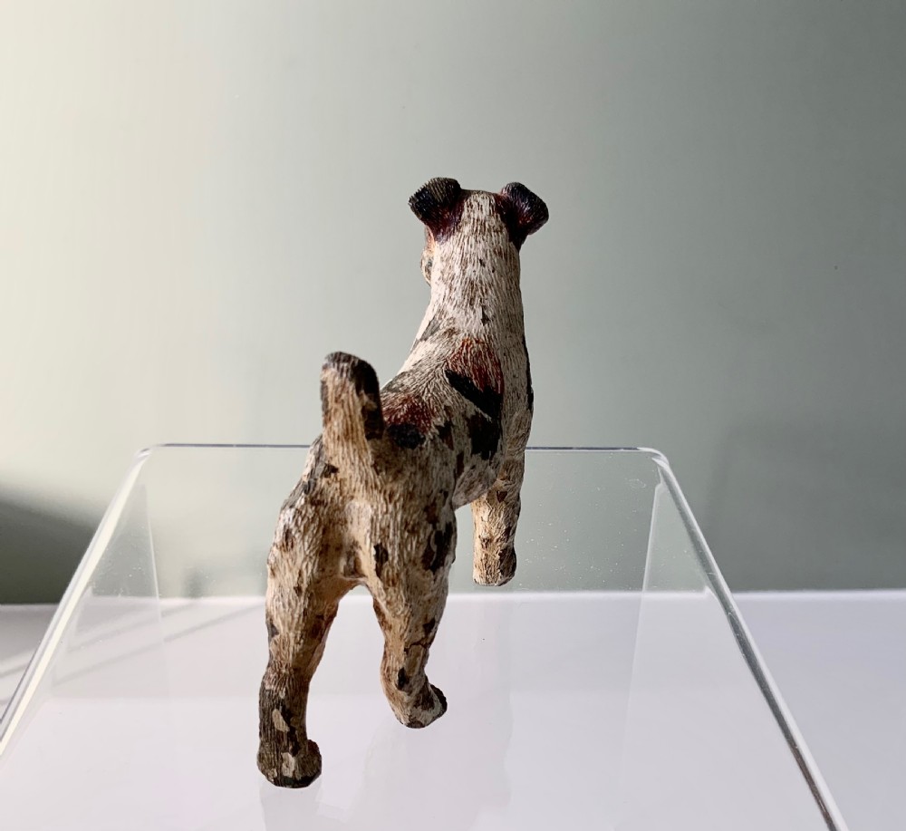 Cold painted bronze wire haired fox terrier View VI