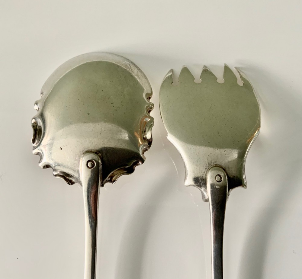 Arts & Crafts silver salad servers View IV
