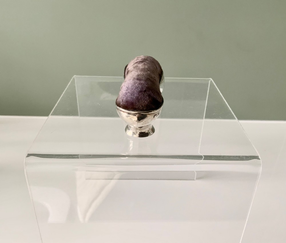 Silver pincushion in the form of a shoe View II