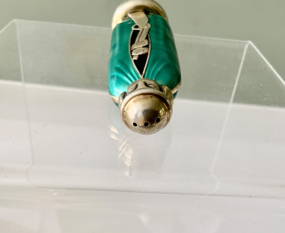 Norwegian enamel silver pepper View VI