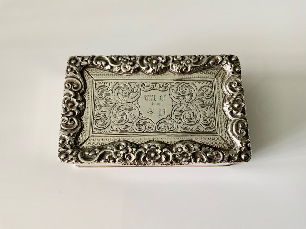 Superb silver table snuff box - Edward Smith View II