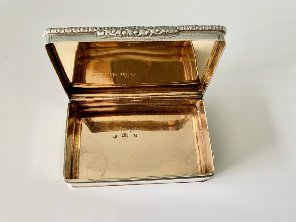 Superb silver table snuff box - Edward Smith View V