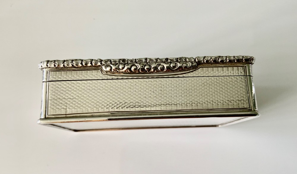 Superb silver table snuff box - Edward Smith View VI