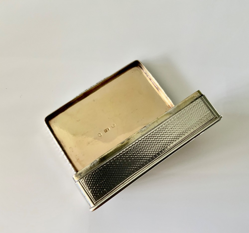 Superb silver table snuff box - Edward Smith View VII