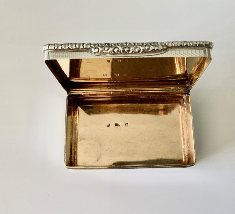 Superb silver table snuff box - Edward Smith View VIII