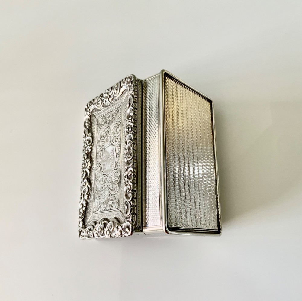 Superb silver table snuff box - Edward Smith View IX