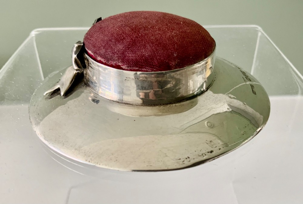 Large Silver hat pincushion View III