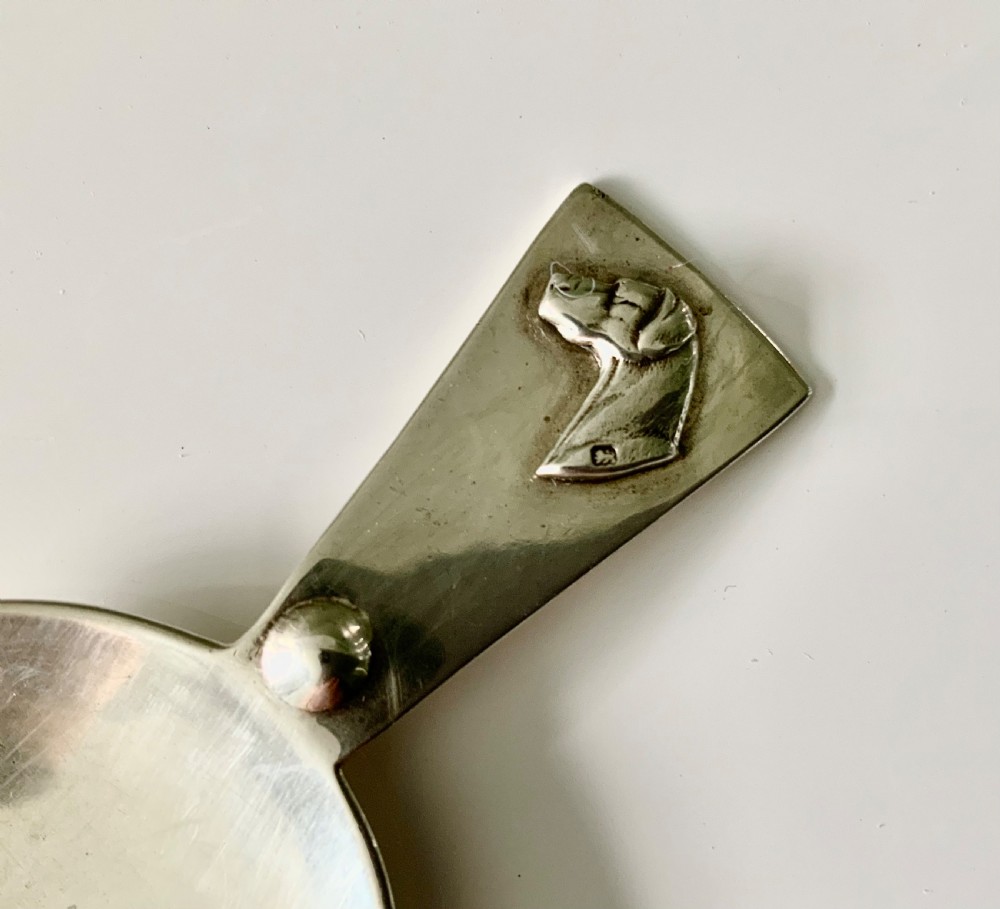 Art Deco silver caddy spoon View II