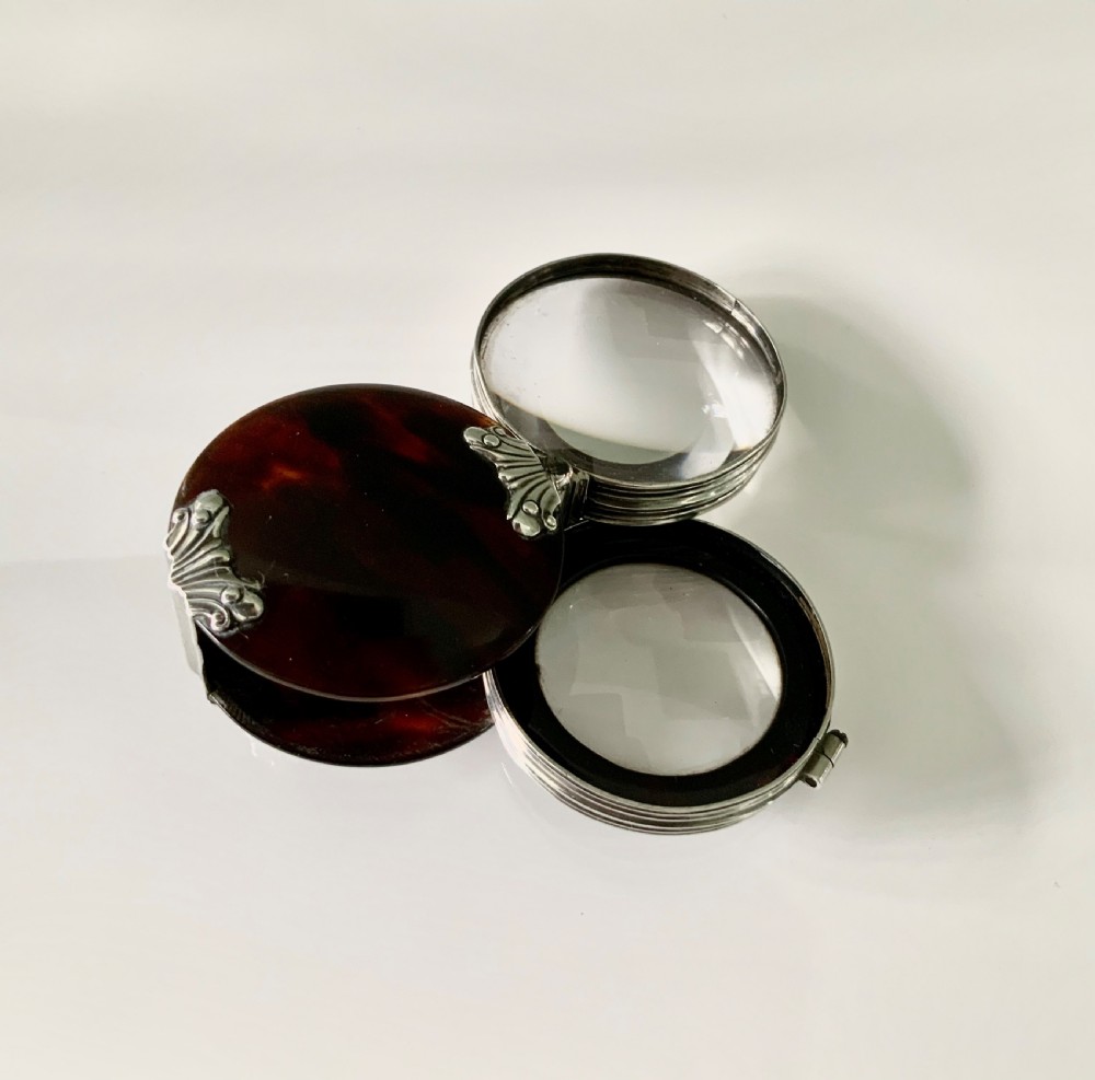 Rare double lens Georgian magnifying glass View V
