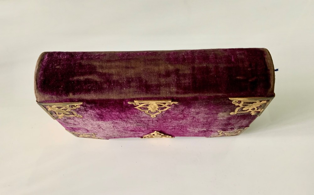 Victorian velvet covered common prayer book View IV