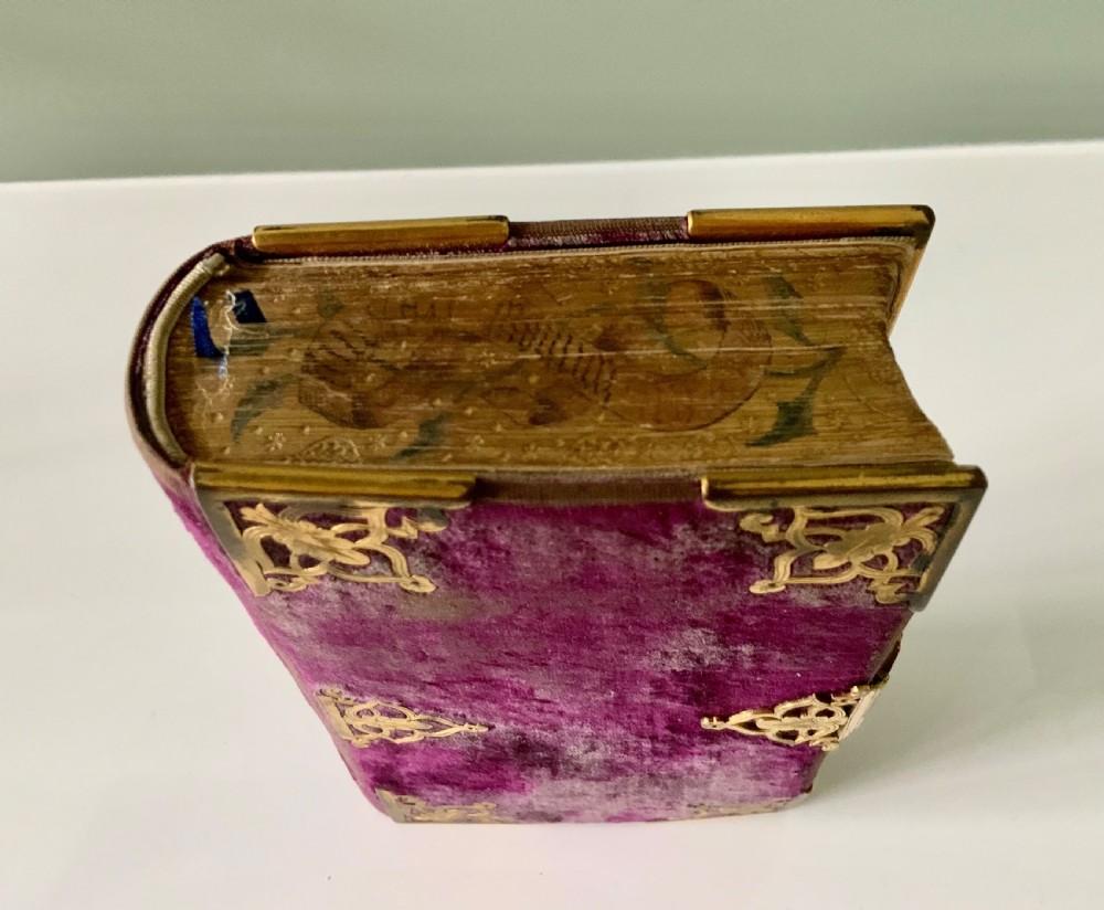 Victorian velvet covered common prayer book View VI