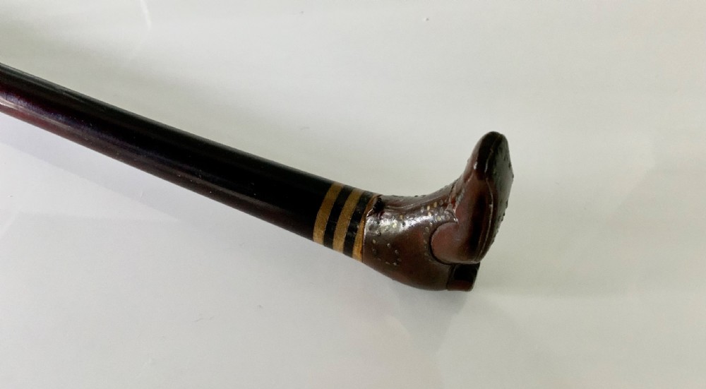 Rare 19th Century Ladies stick with shoe end View III