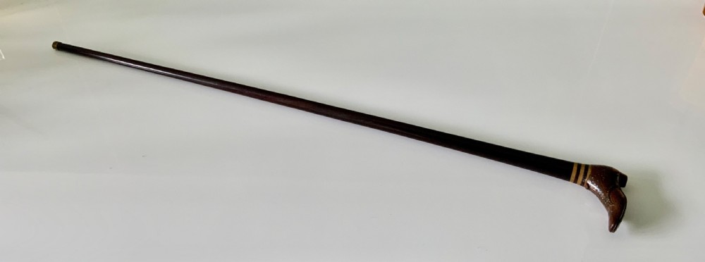 Rare 19th Century Ladies stick with shoe end View VIII