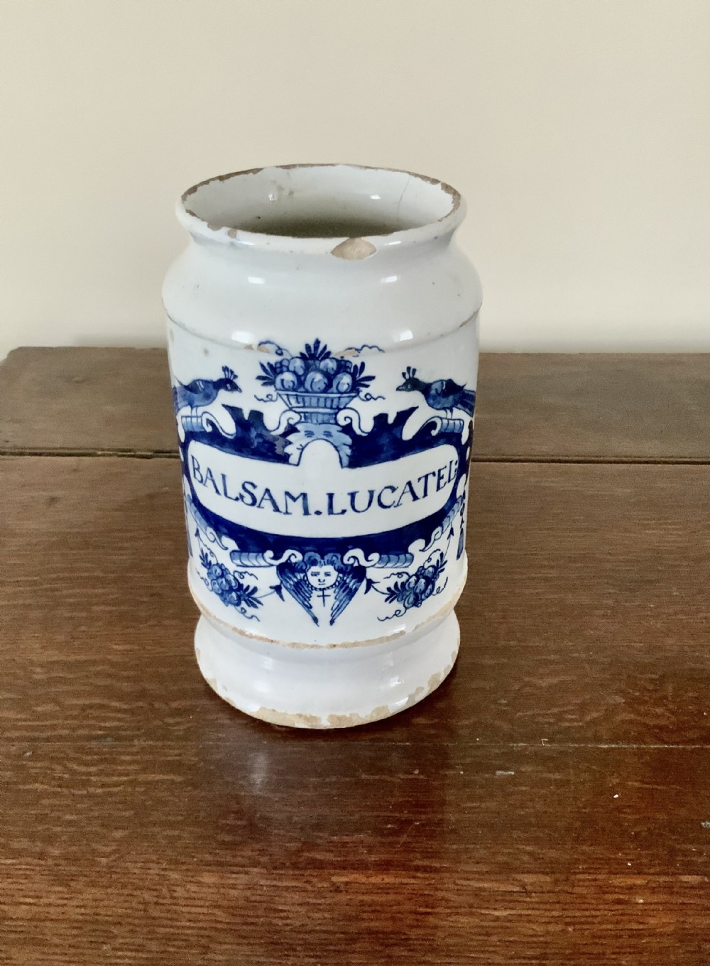 Delft Drug Jar - 18th Century