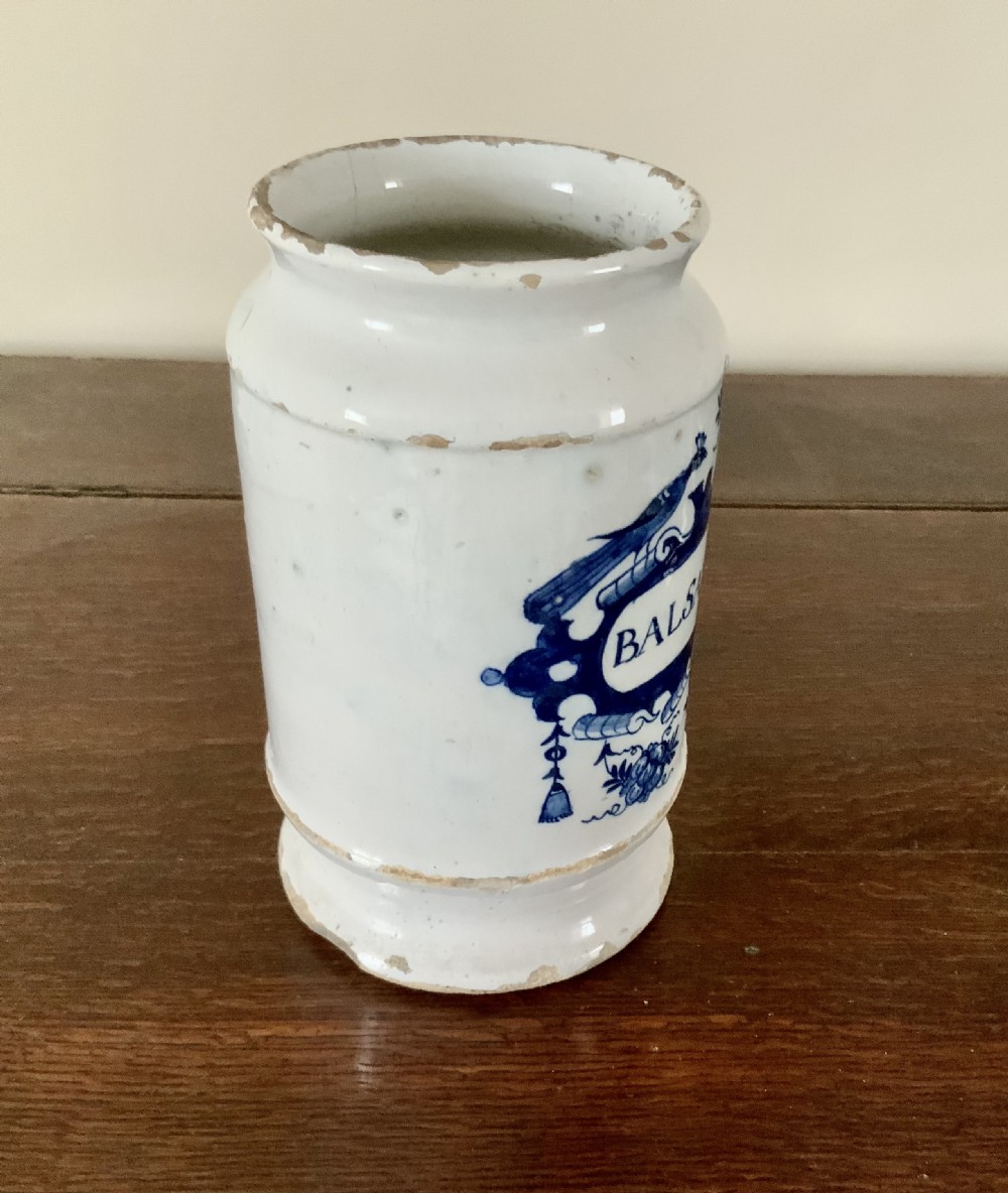 Delft Drug Jar - 18th Century View VI