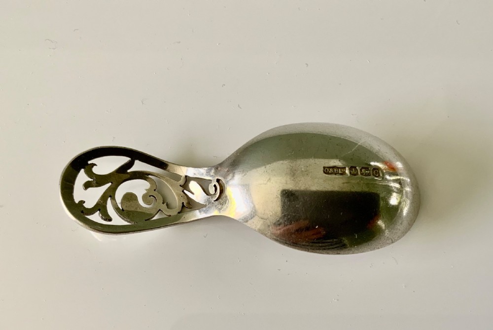 Silver caddy spoon View III