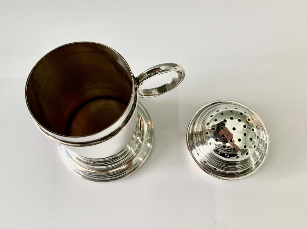 Georgian style silver kitchen pepper View V