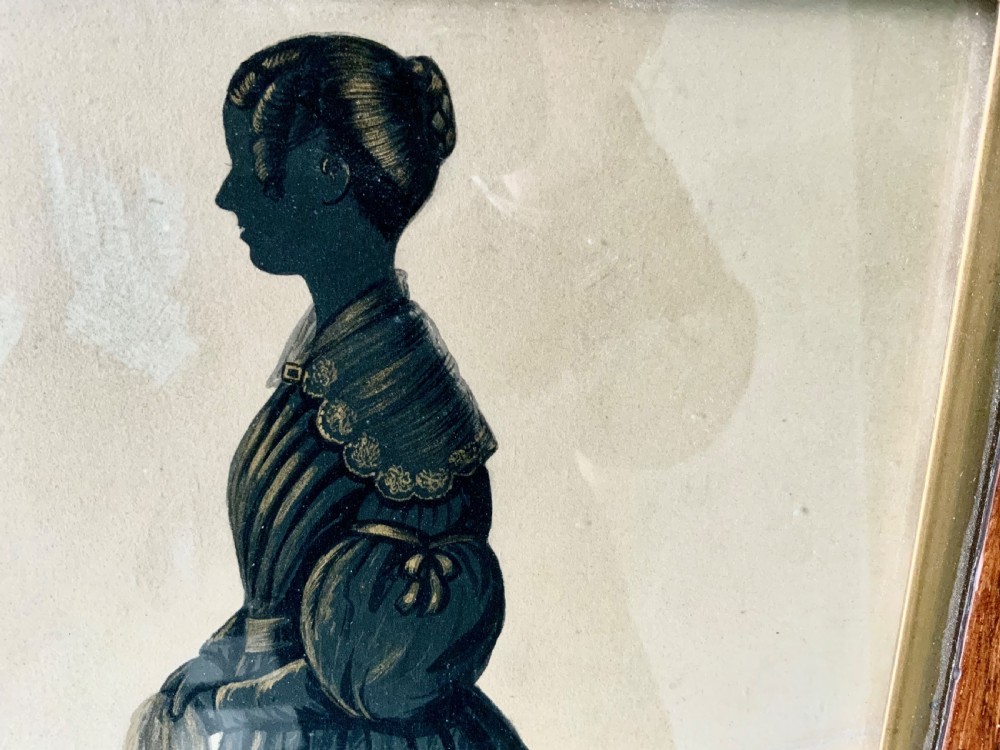 Victorian watercolour silhouette View II