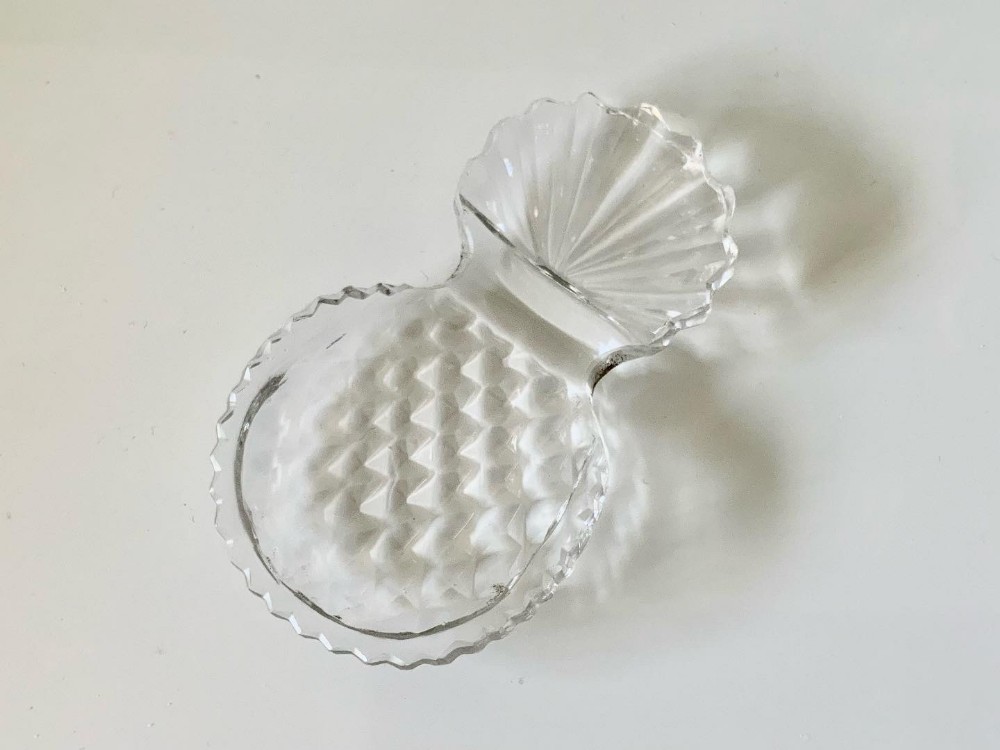 Georgian glass caddy spoon