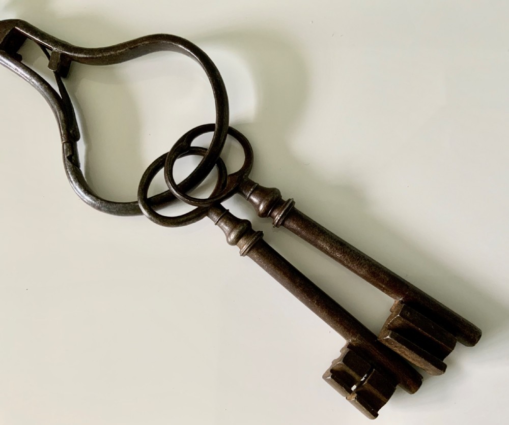 Mid 18th Century steel key chatelaine  View V