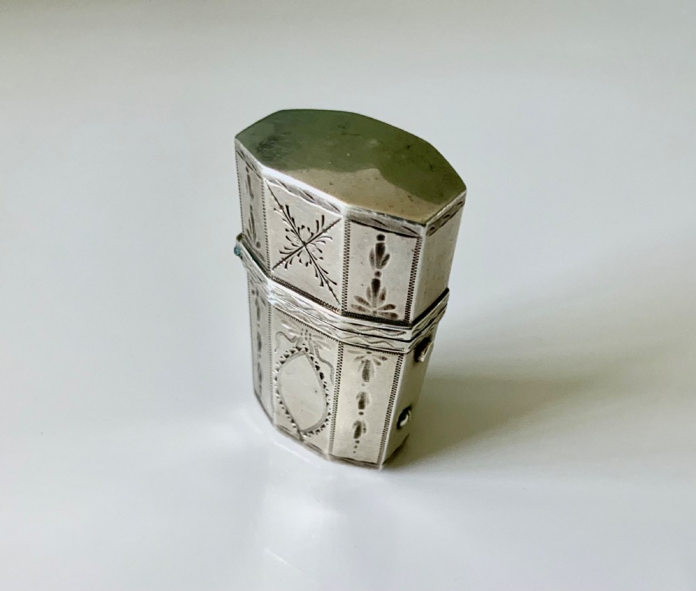 Georgian silver perfume etui