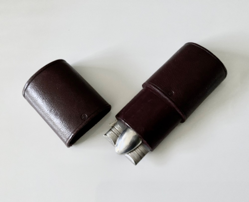 Rare Georgian travelling  silver cutlery set View II