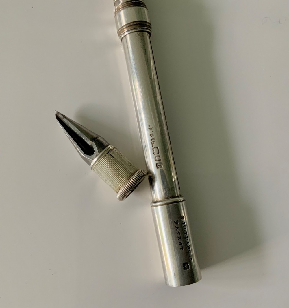 Very rare Sampson Mordan silver pencil and sharpener combination
  View II