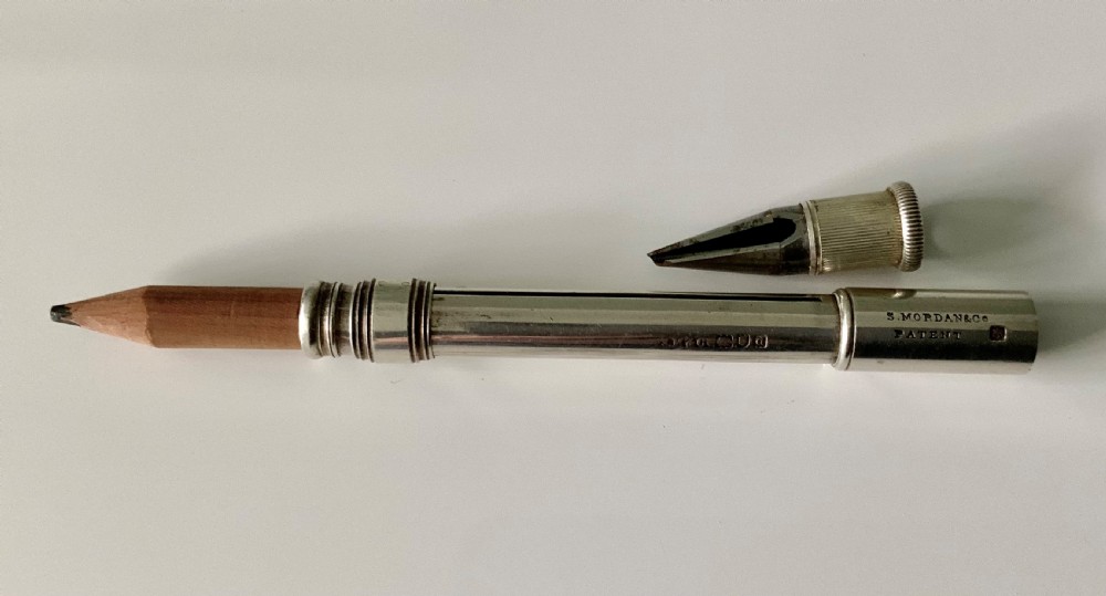 Very rare Sampson Mordan silver pencil and sharpener combination
  View III