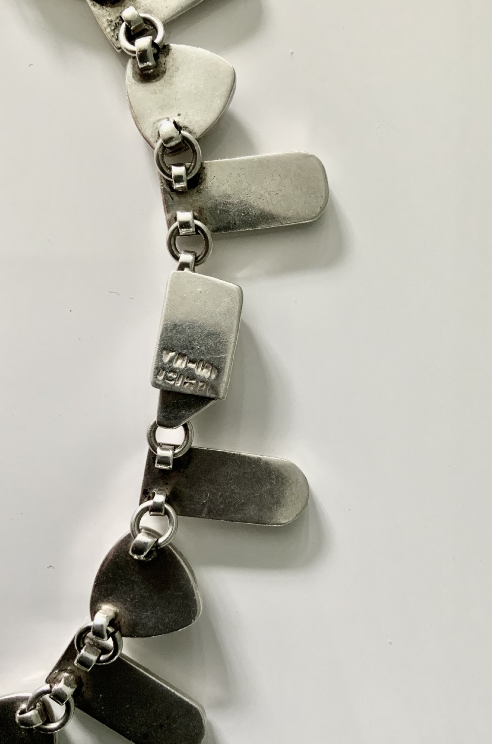 Mexican silver and Malachite necklace  View II