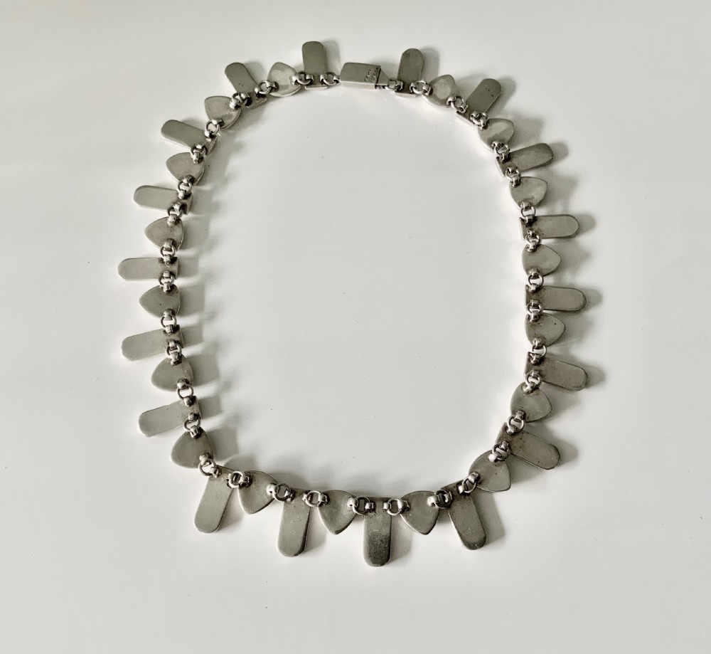 Mexican silver and Malachite necklace  View V