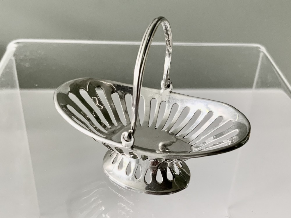 Miniature silver fruit basket