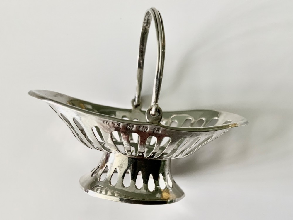 Miniature silver fruit basket View II